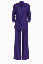 Viscose Wrap Blouse & Palazzo Pants Set