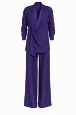 Viscose Wrap Blouse & Palazzo Pants Set