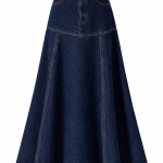 Denim Maxi Skirt with Flared Silhouette