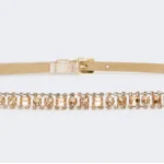 The Aurora Crystal Statement Belt – Amber & Gold