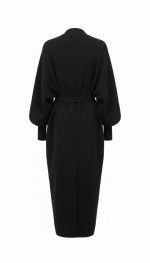Black Wrapped Knit Cardigan - imagine 2